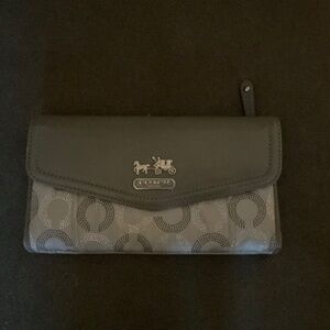 Coach Grey Leather Wallet